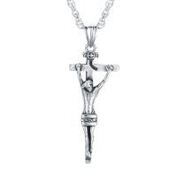 wholesale Vintage Cross Necklace For Men Gothic Cross Pendant Necklace Goth Necklace Punk Hip Pop Religious Necklace Christmas Gift For Him -color_name:Jesus Crucifix Necklace