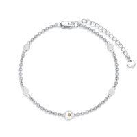 wholesale Mustard Seeds Bracelet For Women Sterling Silver Natural Stone Bracelet Chain Link Beach Summer Jewelry Birthday Christmas Gifts For Women Her -style_name:Opal