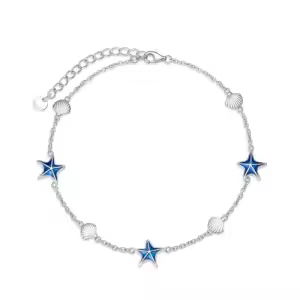 Blue Starfish Anklet