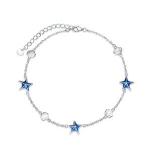 Blue Starfish Anklet