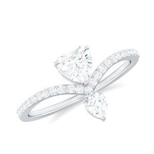 F Moissanite Heart Ring