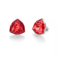 TOUPOP Sterling Silver Crystal Birthstone Stud Earrings for Women-color_name:01-Jan-Garnet