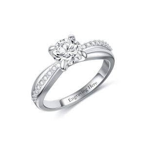 B-Round Moissanite Ring