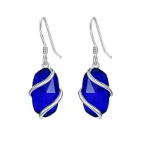 TOUPOP 925 Sterling Silver Gemstone Dainty Drop Earrings-color_name:Dangle-Sapphire-Sepember