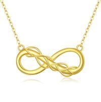 TOUPOP 14K Gold Moissanite Infinity Necklace For Women-style_name:Infinity-F