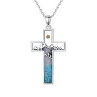 wholesale Cross Mustard Seed Necklace 925 Sterling Silver Faith Christian Jewelry Christmas Gifts For Women Her -style_name:Bar