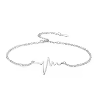 TOUPOP Sterling Silver Ankle Bracelets For Women Adjustable Anklet Elegant Foot Jewelry-style_name:Anklet