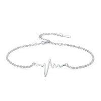 wholesale TOUPOP 925 Sterling Silver Ankle Bracelets For Women Adjustable Anklet Elegant Foot Jewelry Birthday Gift For Her Wife Mom Girlfriend -style_name:Anklet