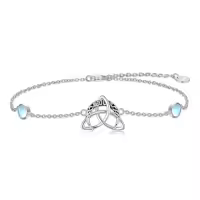 TOUPOP Sterling Silver Opal Butterfly Bracelet Anklet Jewelry Gifts-style_name:5-Celtic