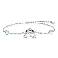 wholesale TOUPOP Sterling Silver Butterfly Bracelet Anklet Created Opal Butterfly Jewelry Gifts For Women Birthday Christmas Day Gifts -style_name:5-Celtic