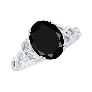 E Black Onyx Moissanite Ring