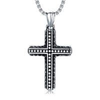 wholesale Stainless Steel Cross/dog Tag/skull/dragon Pendant Necklace Birthday Gifts For Men -style_name:cross Ⅷ