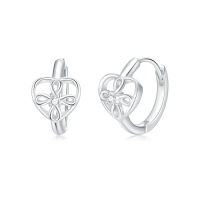 wholesale TOUPOP Celtic Earrings For Women 925 Sterling Silver Triangle Celtic Knot Huggie Hoop Earrings Irish Jewelry Gifts For Women Daughter Her Wife Mom Anniversary Birthday Christmas -style_name:Infinity Heart Knot Earrings