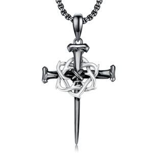 B02 Nail Cross Black & Silver