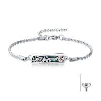 wholesale TOUPOP Urn Bracelet For Ashes 925 Sterling Silver Abalone Shell Sunflower/butterfly/turtle Cremation Jewelry For Ashes Keepsake Pendant Locket Bracelet For Women Christmas Gifts -style_name:Tree of Life Urn Bracelet