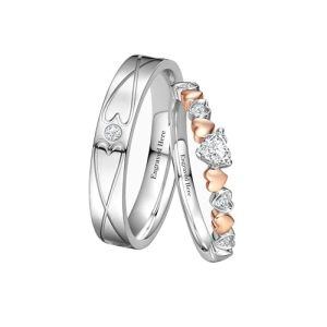 E Moissanite Wedding Ring Set