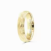 TOUPOP 14K Gold Celtic Men's Wedding Band Ring, Engraved Name Gift-style_name:A Gold Ring