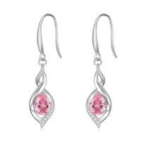 wholesale Birthstone Earrings For Women 925 Sterling Silver Infinity Love Jewelry Birthday Christmas Gifts For Women Mom Wife Girlfriend -color_name:10-October-Pink Tourmaline