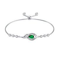 wholesale Infinity Birthstone Bracelet For Women 925 Sterling Silver Infinity Love Birthday Jewelry Christmas Gifts For Women Mom Wife Girlfriend -color_name:05-May-Emerald