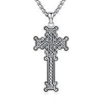 wholesale Cross Necklace 925 Sterling Silver Cross Pendant Christmas Fathers Day Birthday Gifts For Men Gifts For Father Gifts For Dad Brother Husband Son -style_name:C04 Celtic Cross