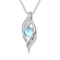 wholesale Birthstone Infinity Necklace For Women S925 Sterling Silver Infinity Love Jewelry Birthday Anniversary Christmas Gifts For Her Girlfriend Wife -color_name:06-June-Moonstone