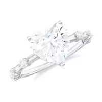 TOUPOP 10k 14k 18k Gold Moissanite Heart Engagement Ring For Women-style_name:A Moissanite Heart Ring