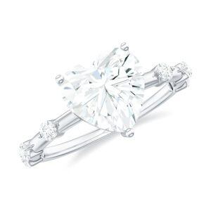 A Moissanite Heart Ring