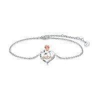 wholesale TOUPOP Bracelet Gifts For Mom/daughter /grandma Nana/sister 925 Sterling Silver Birthday Bracelet Jewelry I Love You Mom/grandma Nana/daughter/sister Bracelet Rose Flower Love Heart Bracelet For Women -color_name:Daughter Bracelet