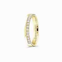 TOUPOP 10k 14k 18k Gold Moissanite Women's Eternity Wedding Band Ring-style_name:A Gold Ring