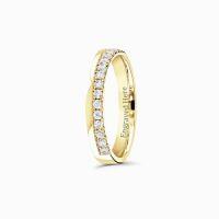 wholesale TOUPOP Personalized 10k 14k 18k Solid Gold Moissanite Engagement Band For Women Lad Created Diamond Wedding Eternity Ring For Her Engraved Promise Ring Gift For Christmas Anniversary -style_name:A Gold Ring