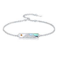 wholesale TOUPOP Sterling Silver Tree Of Life/mountain Bracelet Family Tree Bracelet Mountain Bracelet For Women Mother Sister Gifts -style_name:3-Mountain