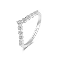 TOUPOP 10K/14K/18K Gold D VVS1 Moissanite Band Engagement Ring-style_name:C Moissanite