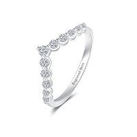 wholesale TOUPOP Moissanite Band Ring For Women Personalized Moissanite Engagement Ring 925 Sterling Silver/10k/14k/18k Gold D Color Vvs1 Clarity Moissanite Wedding Ring Promise Ring For Her Wife Girlfriend -style_name:C Moissanite