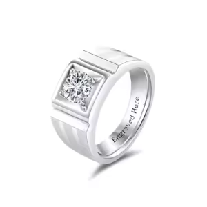 E Moissanite Ring