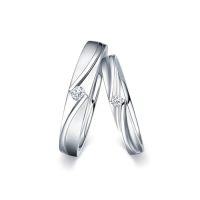 wholesale TOUPOP Custom Moissanite Engagement Rings Moissanite Wedding Band Set 14k White Gold Plated D Color Vvs1 For Couples Engagement Engraved Ring Set Anniversary Valentines Day Gift For Wife Girlfriend -style_name:E Wedding Ring Set