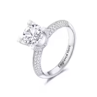 TOUPOP 18K Gold Plated 925 Sterling Silver Moissanite & Lab Created Diamond Rings-ring_size:8,color_name:B Personalized Moissanite Rings