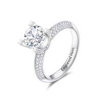 wholesale TOUPOP Personalized Moissanite Wedding Rings For Women, D Color Vvs1 Clarity Lab Created Diamond Promise Rings 925 Sterling Silver 18k Gold Plated Moissanite Engagement Rings Gift For Wife Girlfriend -ring_size:7,color_name:B Personalized Moissanite Rings