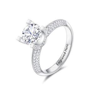 B Personalized Moissanite Rings