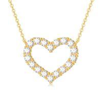 TOUPOP 14k Gold Crystal Y Lariat Necklace with Diamond Heart Celtic Knot-style_name:Heart Necklace-F
