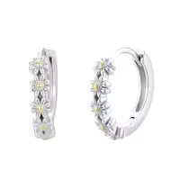 TOUPOP 925 Sterling Silver Daisy Flower Earrings For Women Gifts-style_name:Dasiy-Yellow Gold