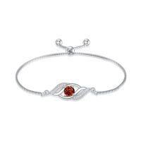 wholesale 925 Sterling Silver Birthstone Bracelet For Women Dainty Infinity Bracelet Fine Jewelry Birthday Christmas Gifts For Her Mom Wife -color_name:07-Jul.-Ruby