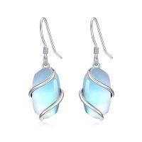 wholesale Earrings For Women 925 Sterling Silver Dainty Gemstone Dangle Drop Earrings Fine Jewelry Birthday Christmas Gifts For Women Her Mom -color_name:Dangle-Moonstone-June