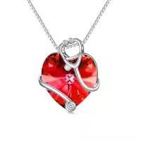 TOUPOP Sterling Silver Crystal Stethoscope Necklace Nursing Jewelry Gifts-color_name:07-July