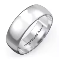 TOUPOP Sterling Silver 10k 14k 18k 24k Gold Custom Engraved Name Rings-style_name:A-Half Round Ring (4-7 mm)