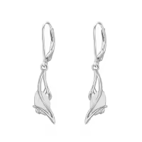 TOUPOP Sterling Silver Gemstone Oval Dangle Drop Earrings for Women-color_name:Opal
