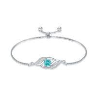 wholesale 925 Sterling Silver Birthstone Bracelet For Women Dainty Infinity Bracelet Fine Jewelry Birthday Christmas Gifts For Her Mom Wife -color_name:12-Dec.-Topaz