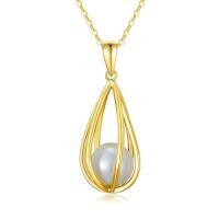 TOUPOP 14K Gold Freshwater Pearl Pendant Necklaces For Women-style_name:Pearl-N