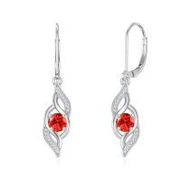 wholesale Infinity Birthstone Earrings For Women 925 Sterling Silver Birthstone Earrings Love Infinity Jewelry Birthday Anniversary Christmas Gifts For Her Girlfriend Wife -color_name:01-Jan.-Garnet