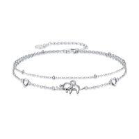 wholesale Ankle Bracelets For Women 925 Sterling Silver Layered Sea Turtles/elephant/wave/cross Anklet Summer Ocean Beach Jewelry Christmas Gifts For Women -style_name:13-Koala