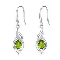 wholesale Infinity Birthstone Earrings For Women 925 Sterling Silver Infinity Love Birthday Jewelry Christmas Gifts For Women Mom Wife Girlfriend -color_name:08-August-Peridot